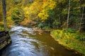 Picturesque scenery from virginia creeper trail in autumn