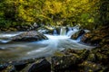 Picturesque scenery from virginia creeper trail in autumn