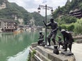 The picturesque scenery of Zhenyuan Ancient Town.