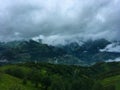 Picturesque scenic view of rolling hills, dotted with clouds in Trabzon, turkey. Royalty Free Stock Photo