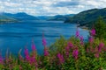 Picturesque Scottish lake and a mackerel sky