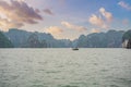 Picturesque sea landscape. Ha Long Bay, Vietnam Royalty Free Stock Photo