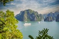 Picturesque sea landscape. Ha Long Bay, Vietnam Royalty Free Stock Photo