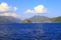 Picturesque sea view in Turkey, near Bodrum and Marmaris, water waves. Mountains and hills around the bay, summer resort Royalty Free Stock Photo