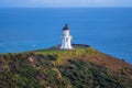 Picturesque seascape with Cape Reinga lighthouse, New Zealand Royalty Free Stock Photo