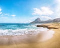 Picturesque seascape of Isolidda Beach near San Vito cape