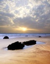 Picturesque seascape during sunset