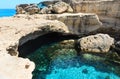 Cavern Grotta della poesia, Roca Vecchia, Salento sea coast, Italy