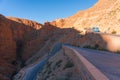 Picturesque Serpentine mountain road in Gorges Dades in high Atlas, Morocco Royalty Free Stock Photo