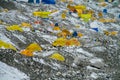 Everest base camp trek landscape and view of Himalayas 8000 summits