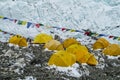 Everest base camp trek landscape and view of Himalayas 8000 summits