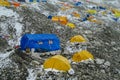 Everest base camp trek landscape and view of Himalayas 8000 summits