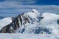 Picturesque snow mountain viewpoint to in Chamonix Mont Blanc French Alps Royalty Free Stock Photo