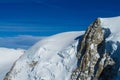 Picturesque snow mountain viewpoint to in Chamonix Mont Blanc French Alps Royalty Free Stock Photo