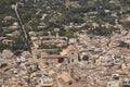 Picturesque stone village of Pollensa. Calvary church. Mallorca, Balearic islands