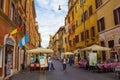 Picturesque street at Borgo rione Rome Italy