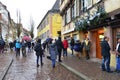 Picturesque street in Colmar, Alsace, France.