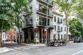 Picturesque street view in Greenwich Village, New York Royalty Free Stock Photo