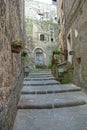 Narrow streets of Marta burg on Bolsena lake