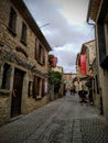 Streets of La Cite, Carcassonne, France. Royalty Free Stock Photo