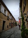 Streets of La Cite, Carcassonne, France. Royalty Free Stock Photo