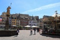 The picturesque streets of Mulhouse in summer.