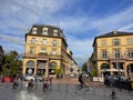 The picturesque streets of Mulhouse in summer.