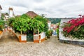 Picturesque streets of the old Obidos, Portugal Royalty Free Stock Photo