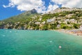 Picturesque summer landscape of vietri sul mare beach, Italy.