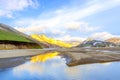 The picturesque sunrise over mountains. Landmannalaugar. Fjallabak Nature Reserve. Iceland.