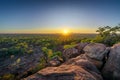 Picturesque sunrise at Undara National Park in Queensland, Australia