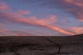 Picturesque sunset on the Tuscan countryside near Siena, Italy Royalty Free Stock Photo