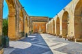 Terrace of Upper Barrakka Gardens, Valletta, Malta Royalty Free Stock Photo