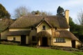 English Thatched Cottage Selworthy Somerset Royalty Free Stock Photo