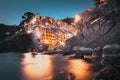 picturesque town of Riomaggiore in Cinque Terre National park, Liguria region, Italy Royalty Free Stock Photo