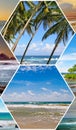 Picturesque tropical beach. collage Royalty Free Stock Photo