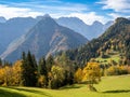 Panoramic road in Kamnik Alps, Slovenia Royalty Free Stock Photo