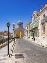 The picturesque Vaporia district with Saint Nicolas church at Ermoupolis