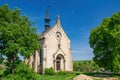 Abandoned Neo Gothic Roman Catholic Church in Mlynyska, Ternopil region, Ukraine Royalty Free Stock Photo