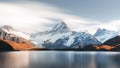 Picturesque view on Bachalpsee lake in Swiss Alps mountains Royalty Free Stock Photo