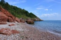 A picturesque view of the beach at Oddicombe on the South Devon Coast Royalty Free Stock Photo