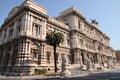 Picturesque view of beautiful building of Supreme Court of Cassation over the Tiber river in Rome, Italy