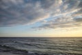 Picturesque view of beautiful sky with clouds over sea at sunset Royalty Free Stock Photo