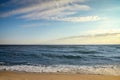 Picturesque view of beautiful sky with clouds over tropical beach Royalty Free Stock Photo