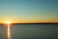 Picturesque view of beautiful sunset over calm river Royalty Free Stock Photo