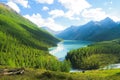 Picturesque view of blue Kucherla lake, Altai Mountains