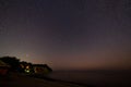 Starry sky over beach and sea Royalty Free Stock Photo