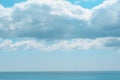 PIcturesque view of calm sea under cloudy sky Royalty Free Stock Photo