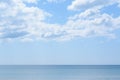 PIcturesque view of calm sea under cloudy sky Royalty Free Stock Photo