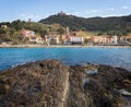 View of the coastal city of Collioure, France Royalty Free Stock Photo